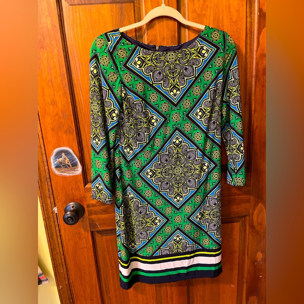 Vince Camuto green floral dress